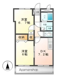 チェリーブロッサム・ガーデン【2階】の間取り